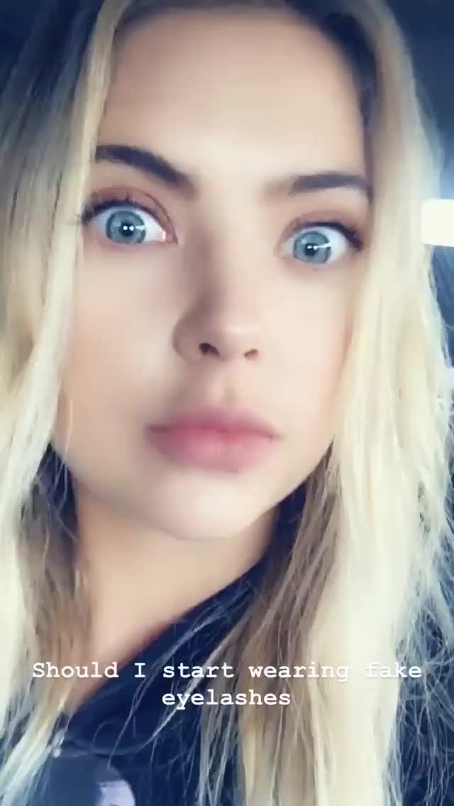 Ashley Benson blue eyes car IG