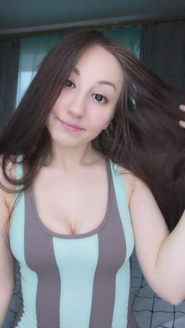 Eye Contact Findom Long Hair Selfie Teasing gif