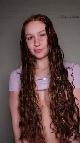 Who needs clothes when you have hair like this?