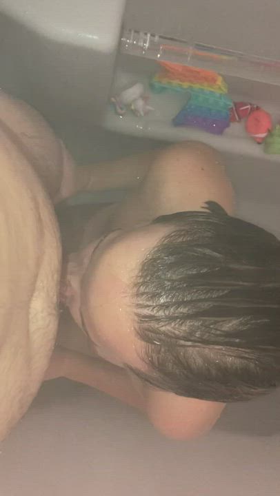 Big Tits Blowjob Wife gif