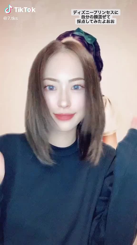 TikTok Japan (3076) プリンセスと顔混ぜてみた??❤️ #グリーンスクリーン