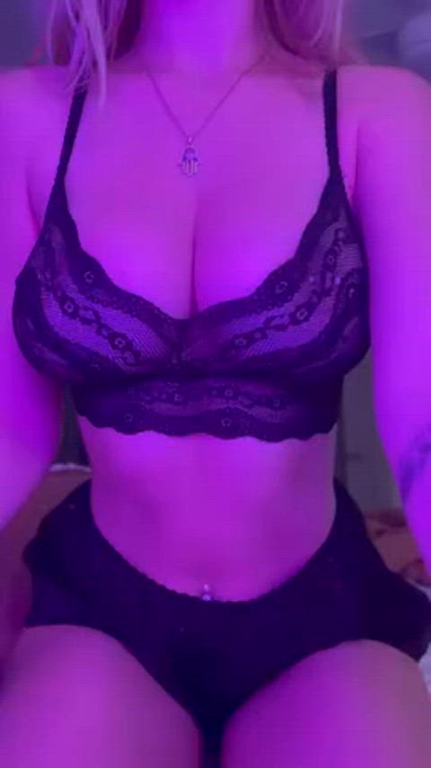 big tits blonde girlfriend natural tits pussy titty drop gif