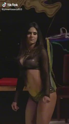Brunette Bubble Butt Dani Sensual Tease gif