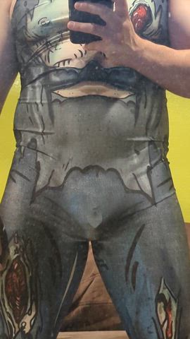 Halloween costume was a little too tight, can you tell I'm caged?
