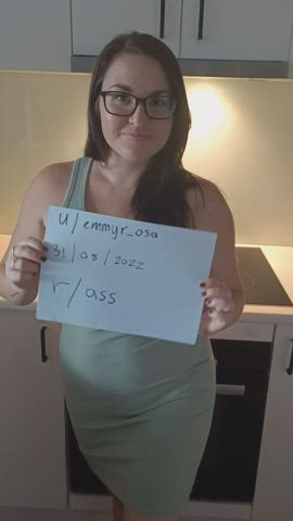 brunette glasses milf gif