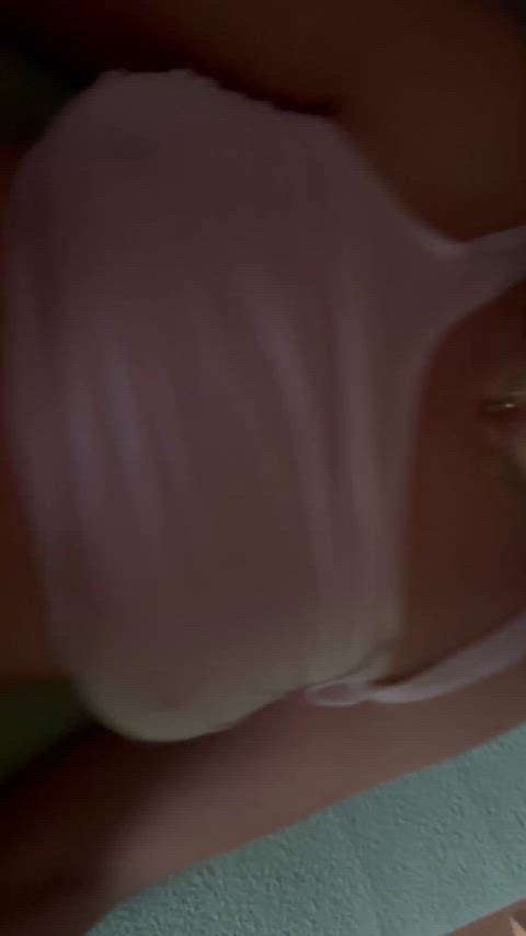 amateur bouncing tits brunette homemade tits wife real-couples gif