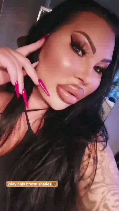 Homemade Lips Selfie gif