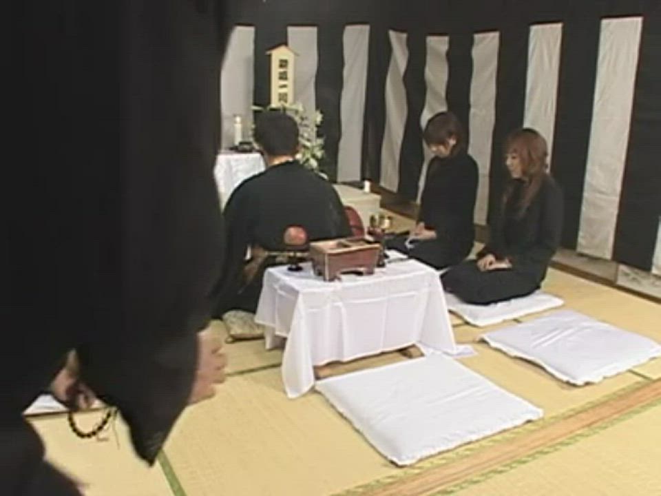 Family playing their respects