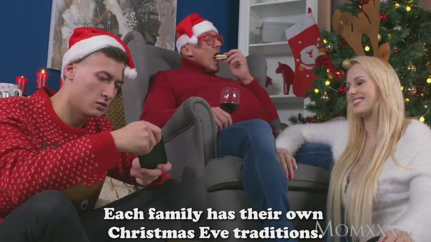 Mom allowing son to put a baby inside her belly