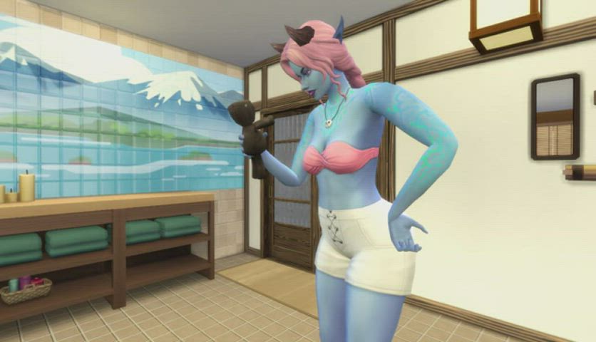 Cuddle Doll Domina Teasing gif