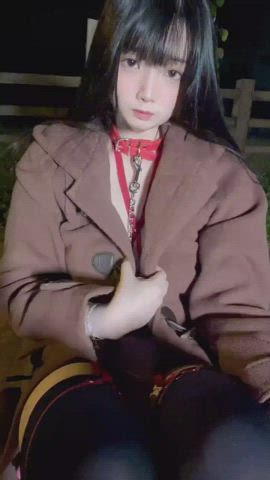 dildo exhibitionism masturbating pussy solo gif
