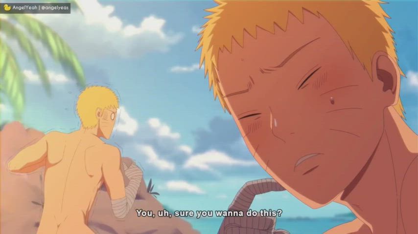 Hinata double blowjob on the beach (Angelyeah)