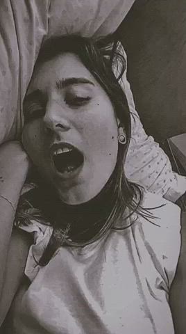 Ahegao Teen Tongue Fetish gif