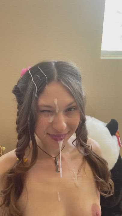 Cum On Tits Cumshot Facial gif