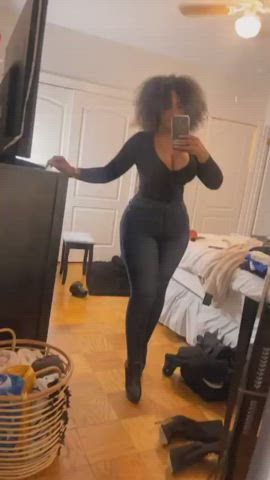brunette jeans latina gif