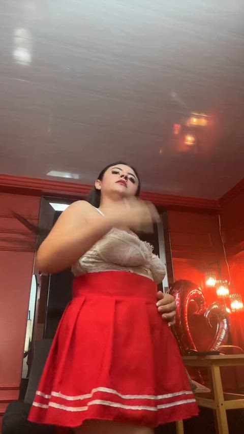 ass skirt twerking belly gif