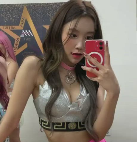 Asian Cleavage Korean gif