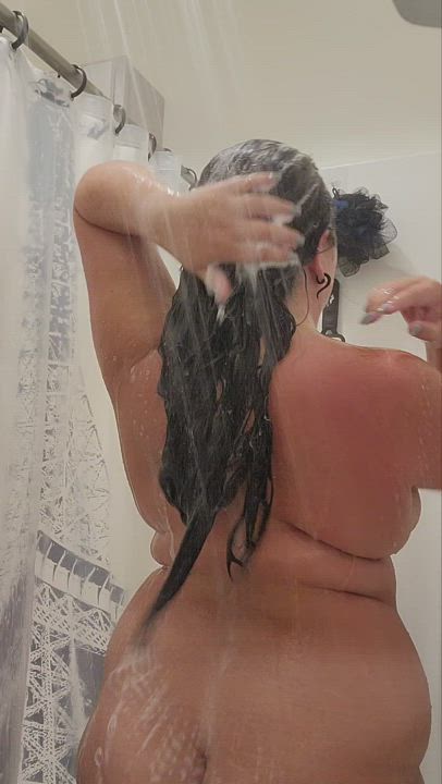 Chubby Hair Shower gif