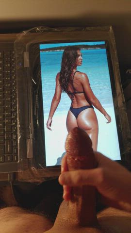 babecock big ass bikini booty jerk off model thick cock tribute gif