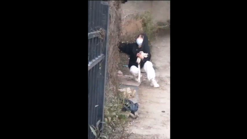 Girl Strips While Falling