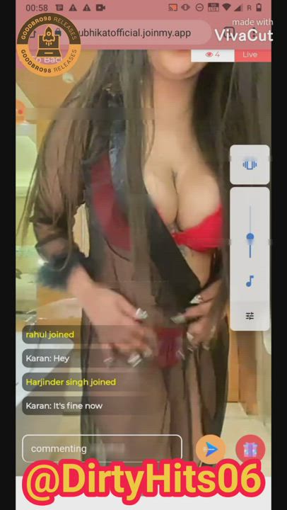 💜🌈 Shubhi Katiyar Premium Red Bikni Bath Live Of 10 Mins+ With Voice! Super
