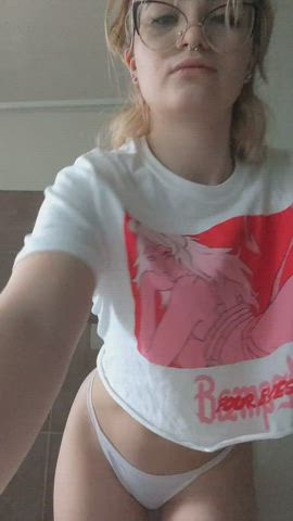 just about to shower, but my little titties had to say hi