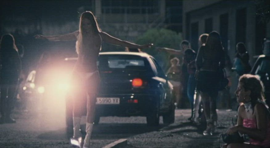 Babe Public Spanish Topless gif