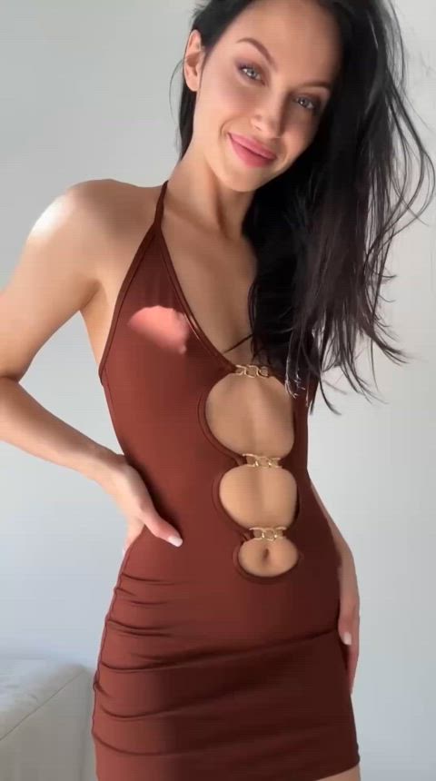 natural tits pussy undressing gif
