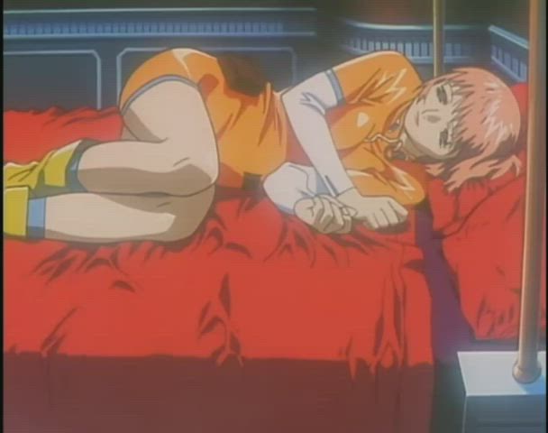 Female mercenary gets groped and sucks her older partners big dick.