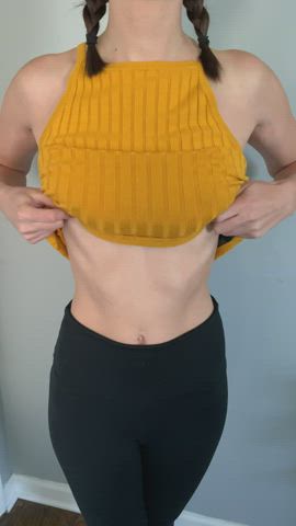 Play with my pigtails and tiny boobs.