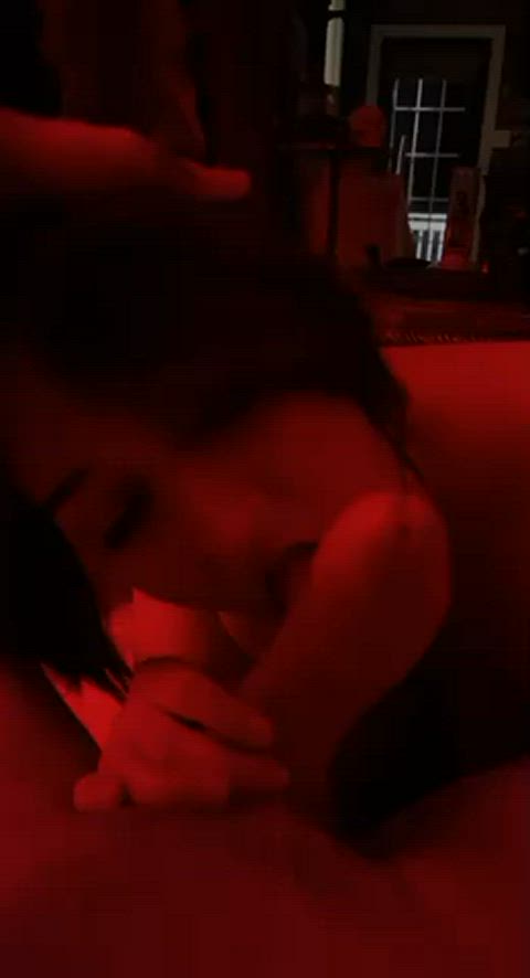 amateur big dick big tits blowjob couple goth real couple gif