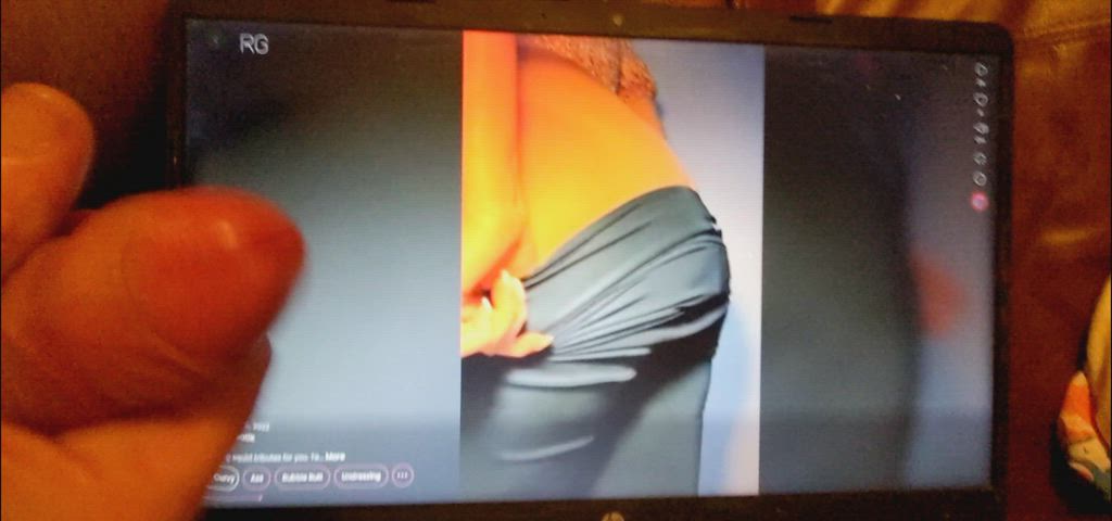 cumshot tribute yoga pants gif
