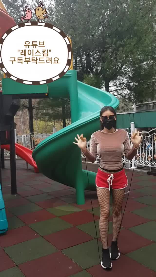 비오는날 놀이터에서 줄넘기ASMR
