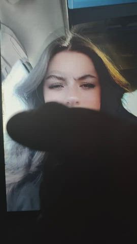 18 years old babe brown eyes brunette cumshot facial jerk off teen tribute gif