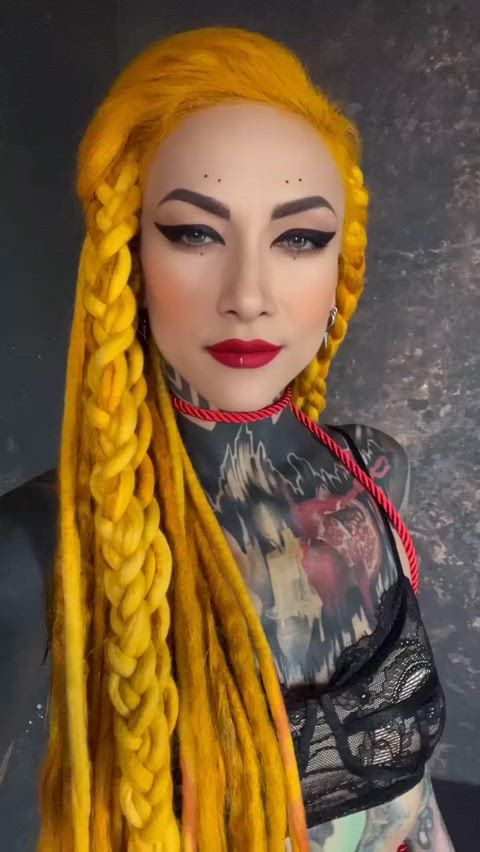 alternative celebrity dreads model tattoo gif