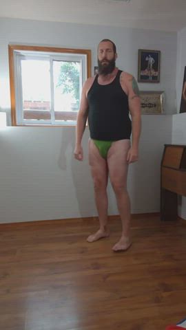 Working up a sweat. Want a whiff of my jockstrap?