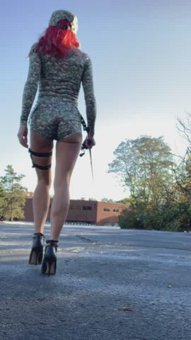 Ass Heels Legs Legs Up OnlyFans Outdoor Redhead gif