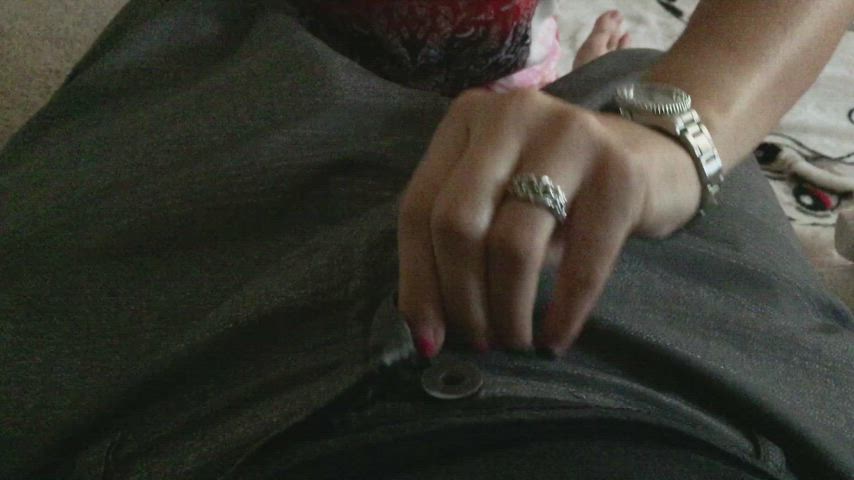Sucking and stroking out a load of cum, then sucking some more