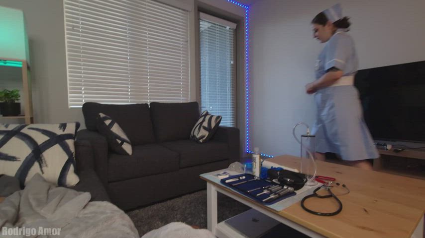 Nurse pumps huge cock back to health 😌 purchase today!!