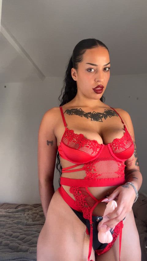 Look at you, drooling over my cock, pathetic.