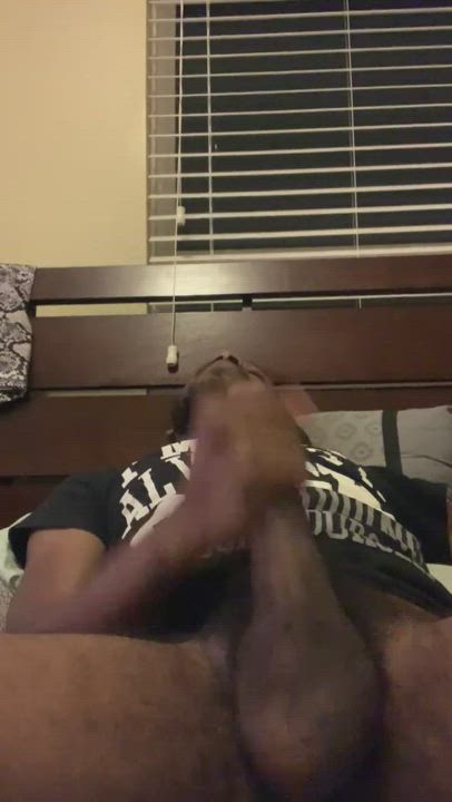 BBC Cumshot Masturbating gif