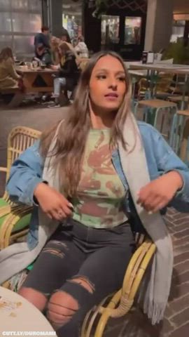 Amateur Boobs Exhibitionist Flashing Indian Public Tits Voyeur gif