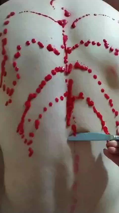 candle wax fetish pain waxed gif