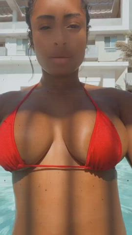 Qimmah Russo Red Bikini 1