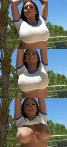 Autumn Falls Big Tits Bouncing Tits gif
