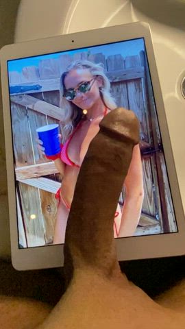 Blonde Cock Tribute gif
