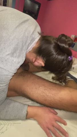 fingering her while she sucks dick