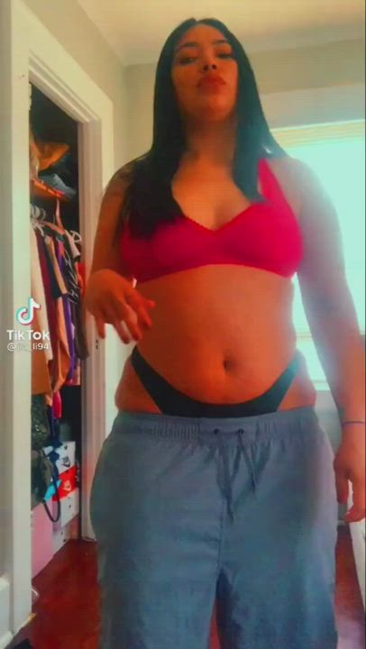 Amateur Ass Homemade Jeans Thong TikTok gif