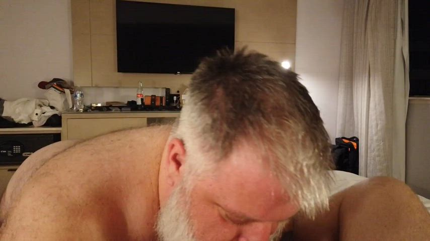 Sucking some ginger bear dick