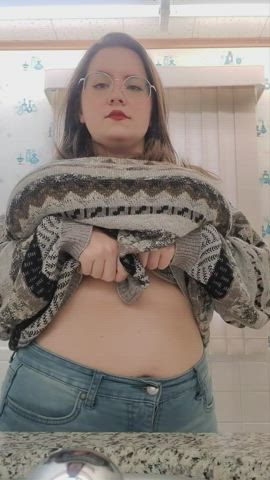BBW Big Tits Boobs Busty Chubby Curvy Huge Tits Pawg Titty Drop gif
